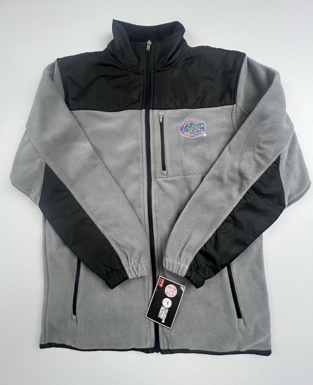 New Florida Gators Jacket Boys Large 14/16 Gray NCAA Football Genuine Stuff